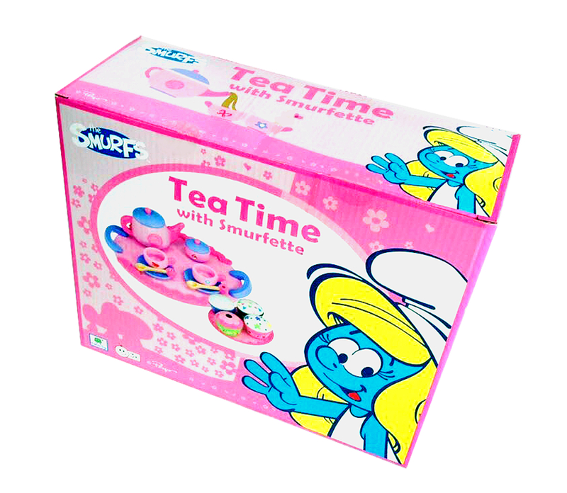 Juego de té de madera de la Pitufina: portada