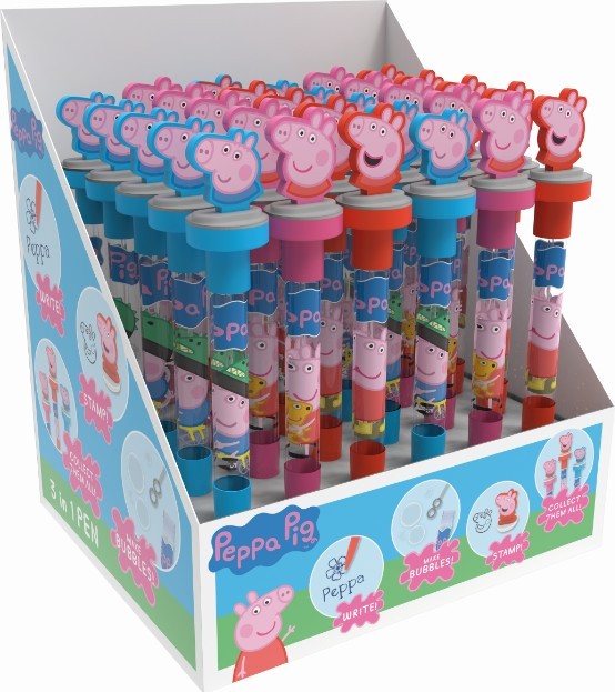 PEPPA PIG. Bolígrafo pompas 3 en 1: portada