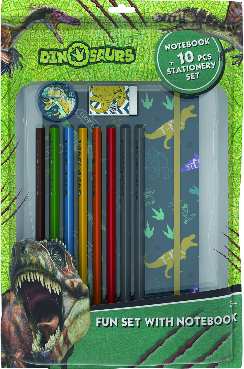 Dinosaurios / Divertido pack para dibujar y tomar notas: portada