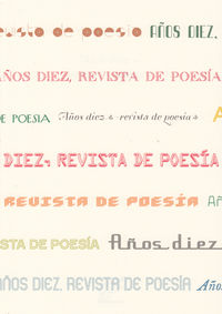 REVISTA DE POESIA AÑOS DIEZ: portada