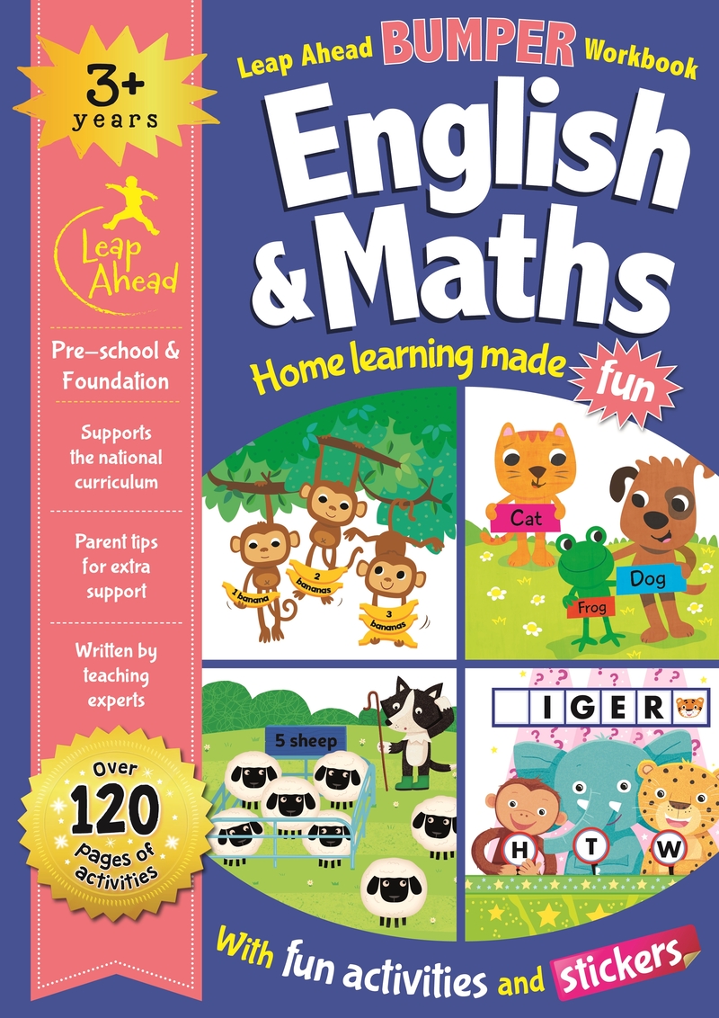 Leap Ahead Bumper Workbook: 3+ Years English & Maths: portada