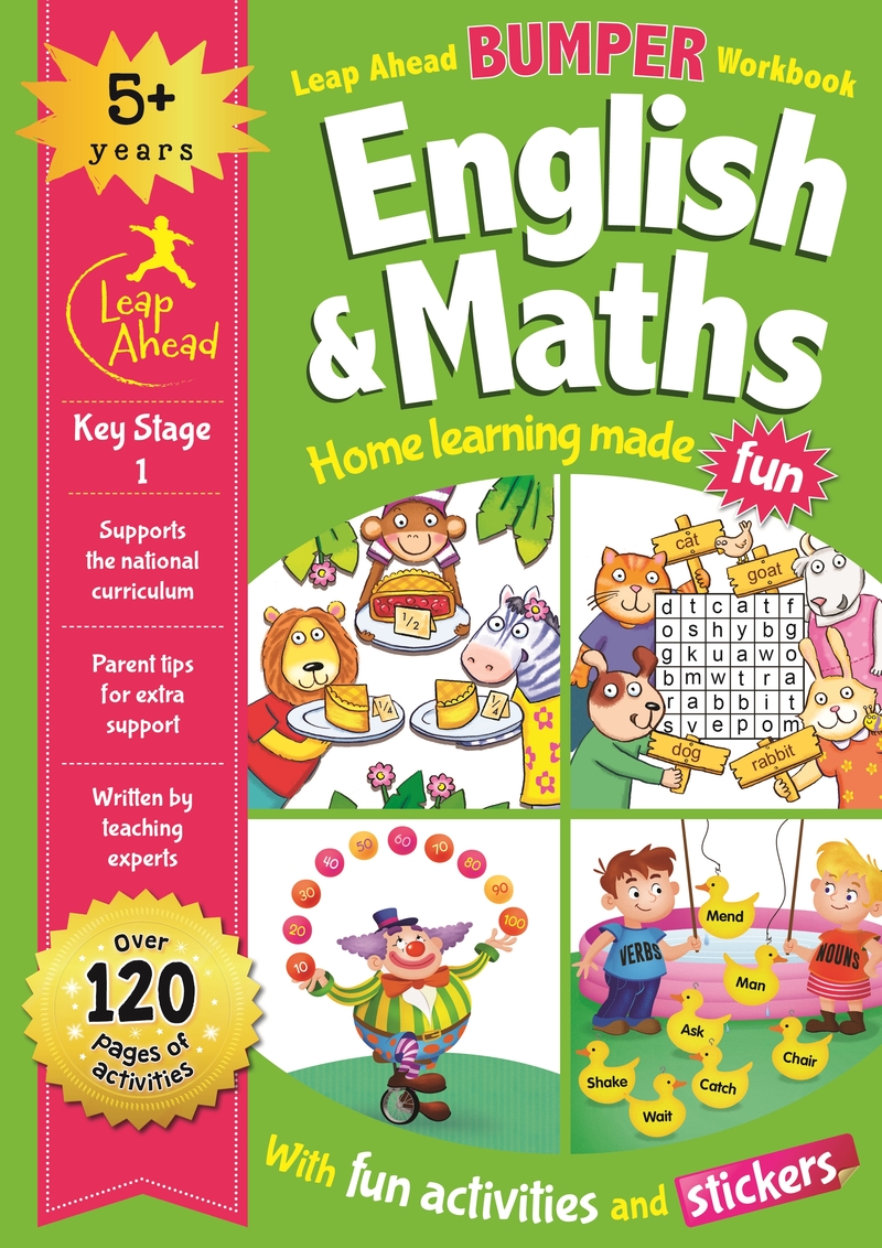 Leap Ahead Bumper Workbook: 5+ Years English & Maths: portada