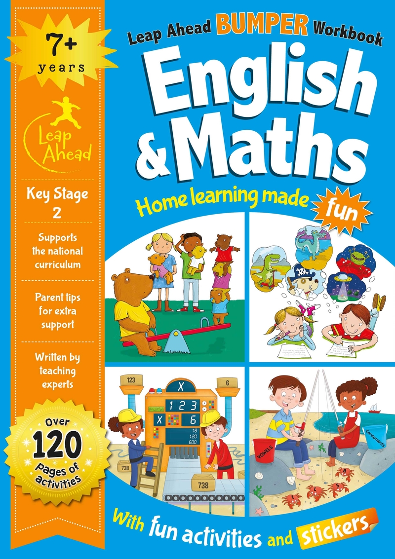 Leap Ahead Bumper Workbook: 7+ Years English & Maths: portada