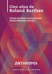 ANTHROPOS 242 CIEN AOS DE ROLAND BARTHES: portada