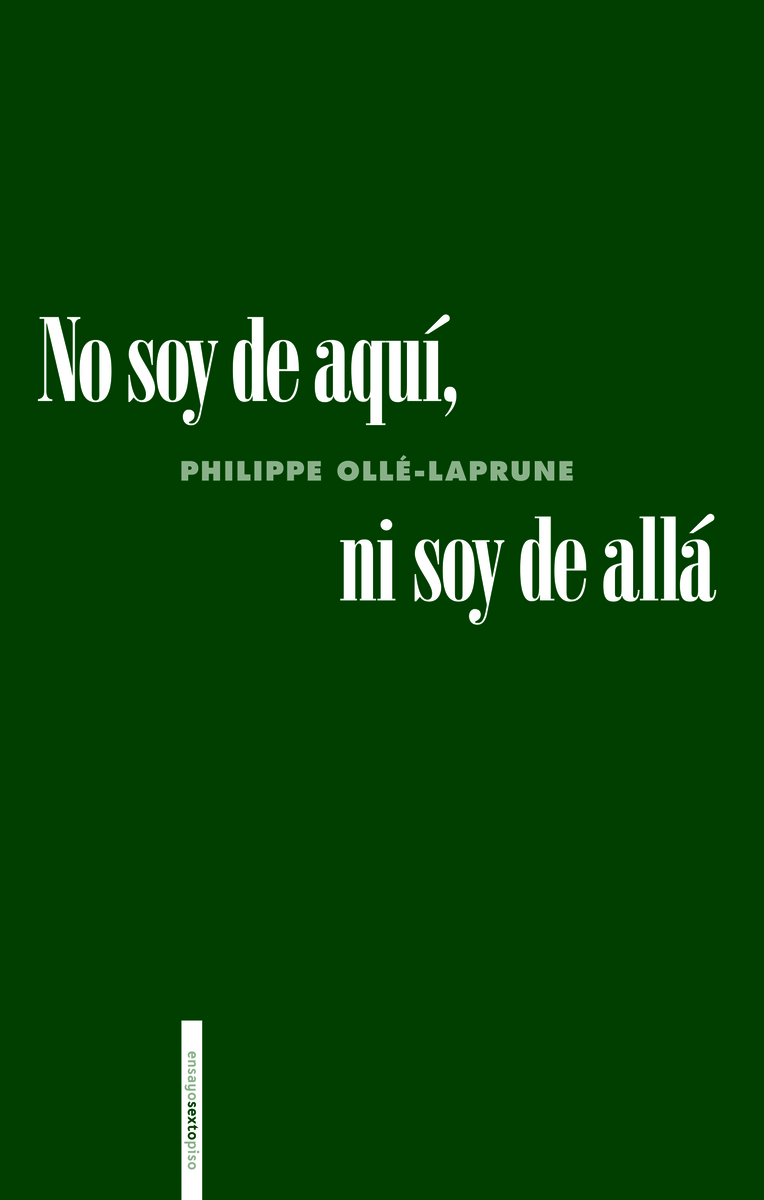 No soy de aquí, ni soy de allá: portada