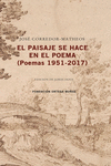 EL PAISAJE SE HACE EN EL POEMA: portada