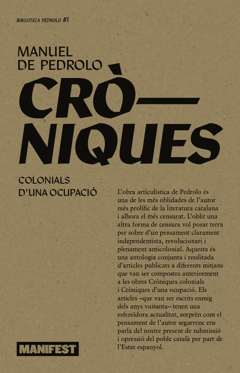 Cròniques colonials. Cròniques d'una ocupació: portada