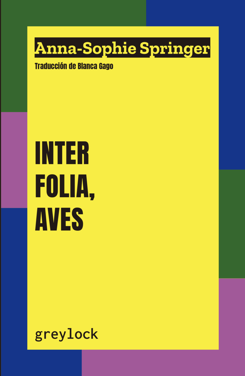 Inter folia, aves: portada