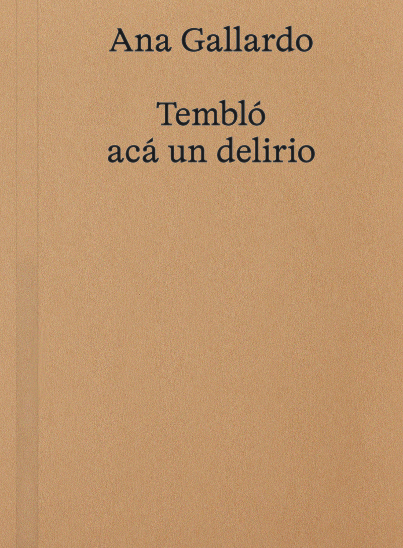Ana Gallardo. Tembló acá un delirio: portada
