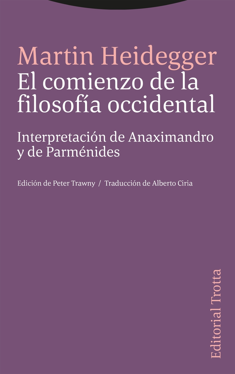 El comienzo de la filosofía occidental: portada