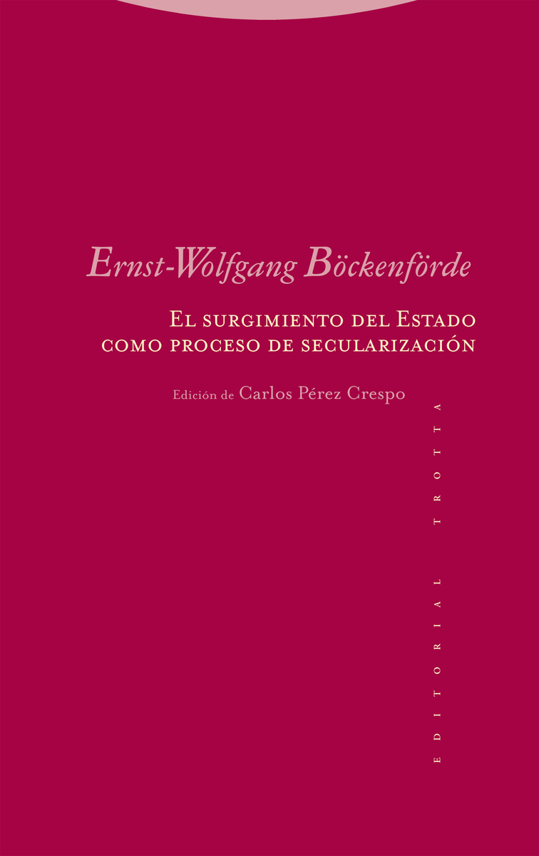 El surgimiento del Estado como proceso de secularización: portada