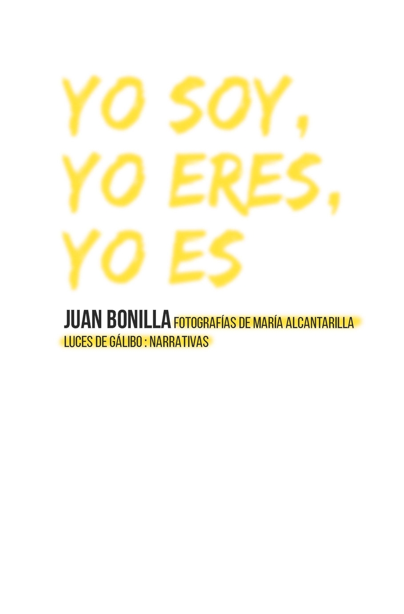 Yo soy, yo eres, yo es: portada