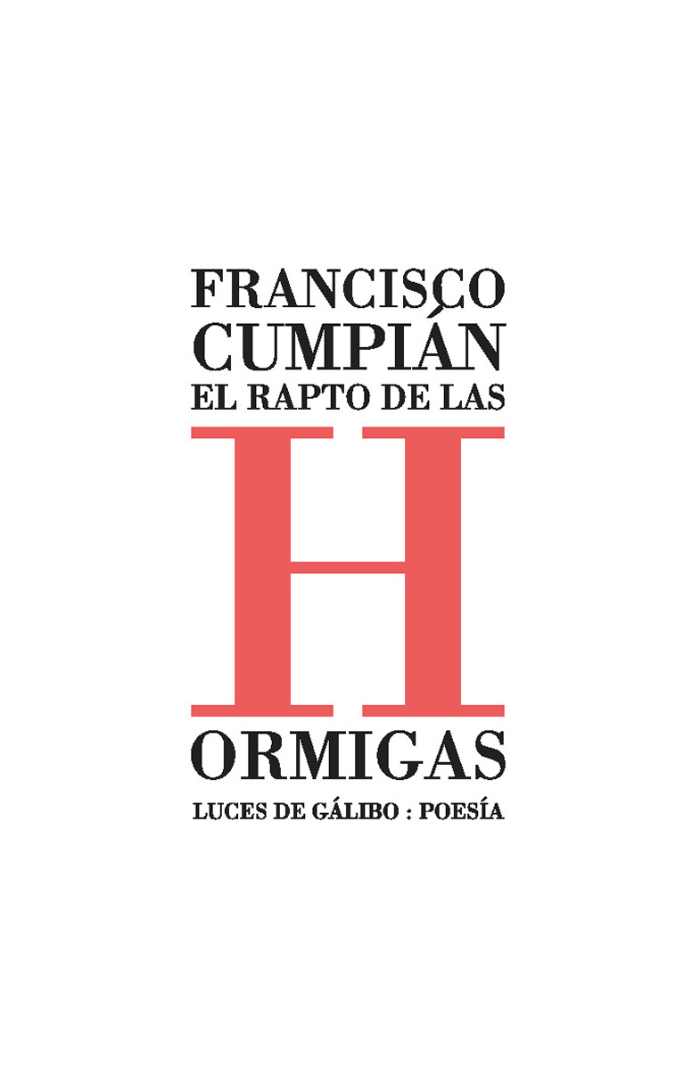 EL RAPTO DE LAS HORMIGAS: portada