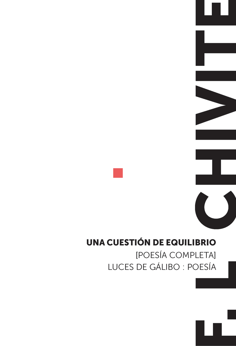 UNA CUESTIÓN DE EQUILIBRIO: portada