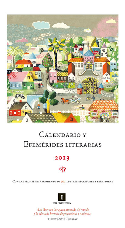 CALENDARIO Y EFEMERIDES LITERARIAS 2013: portada