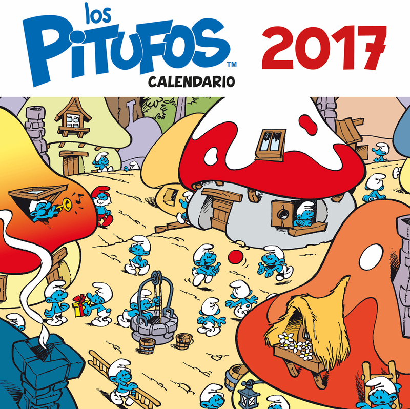 Calendario de Los Pitufos 2017: portada