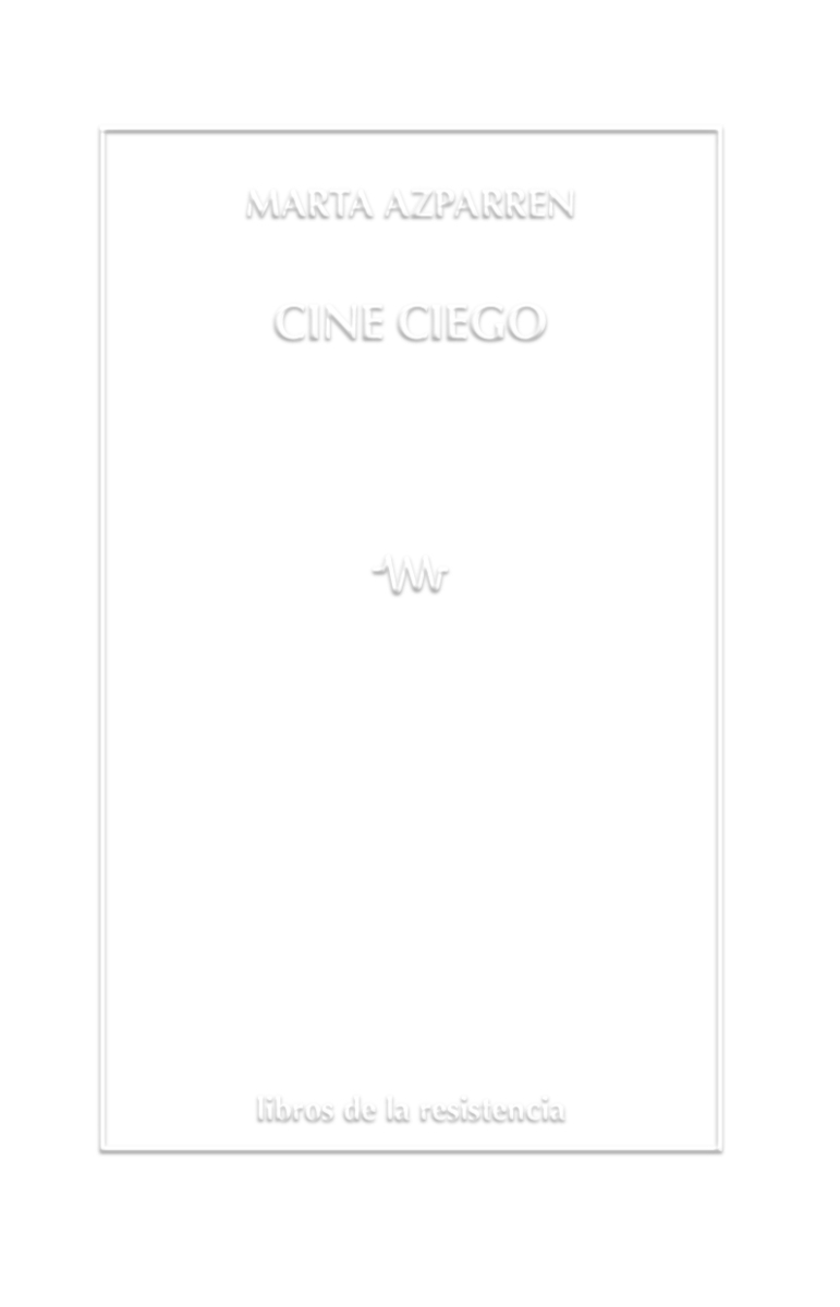 Cine ciego: portada