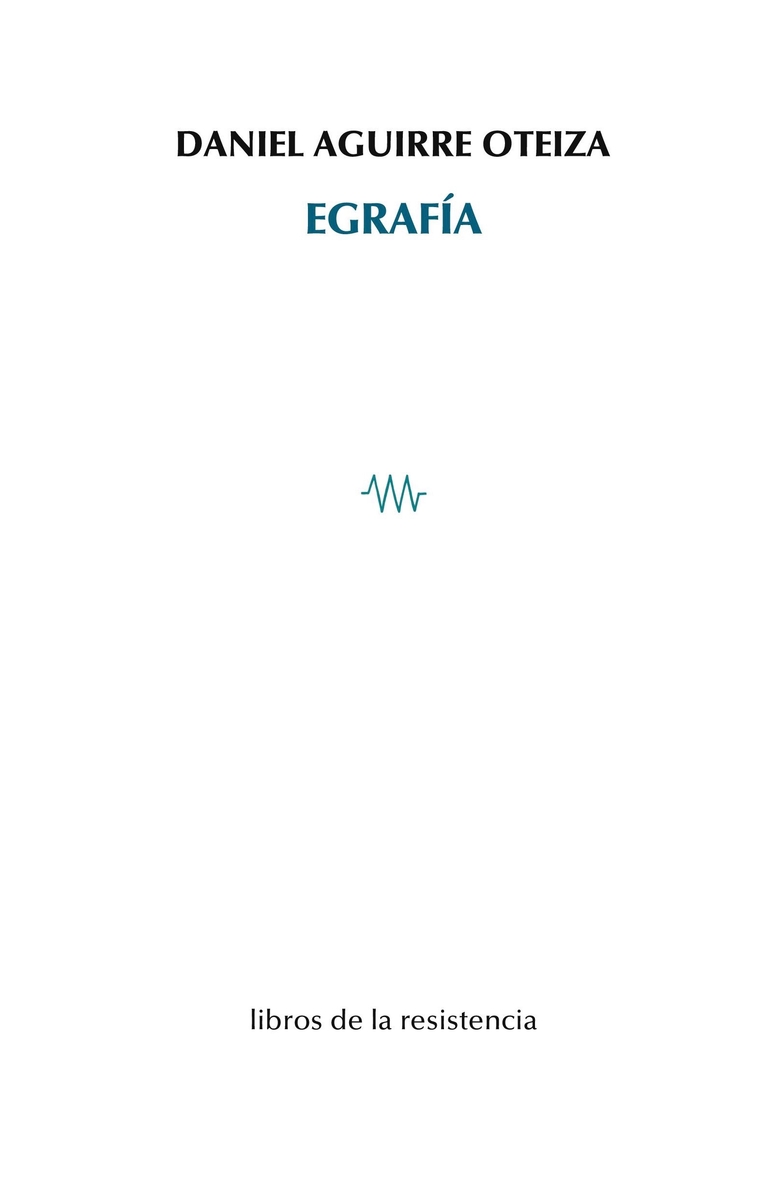 Egrafía: portada