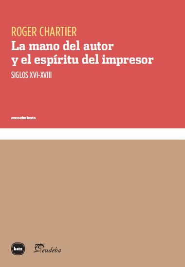 La mano del autor y el espíritu del impresor: portada