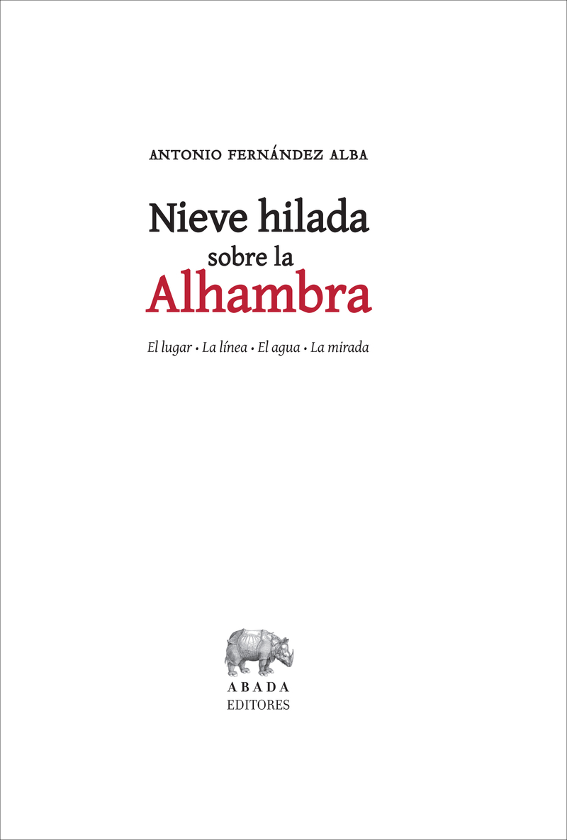 NIEVE HILADA SOBRE LA ALHAMBRA: portada