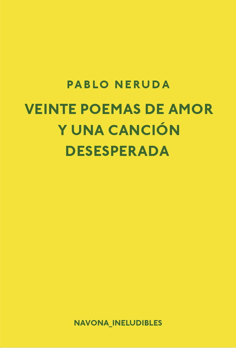 VEINTE POEMAS DE AMOR Y UNA CANCIN DESESPERADA: portada