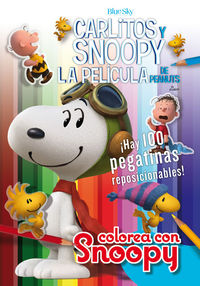 COLOREA CON SNOOPY + 100 PEGATINAS -  Carlitos y Snoopy: portada