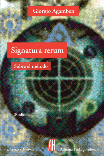 Signatura rerum. Sobre el mtodo.: portada