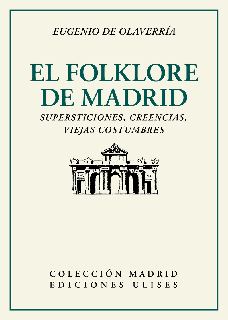 El folklore de Madrid: portada
