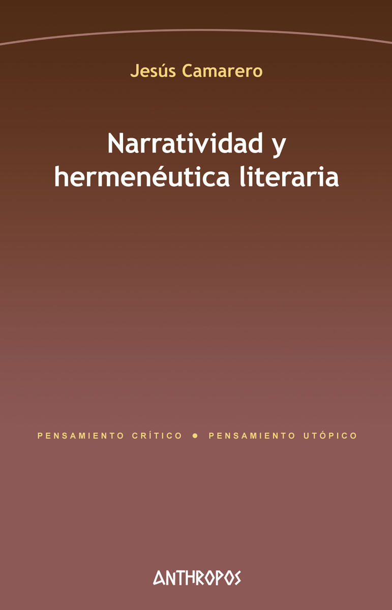 NARRATIVIDAD Y HERMENÉUTICA LITERARIA: portada