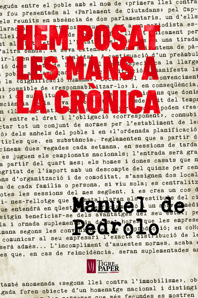 HEM POSAT LES MANS A LA CRòNICA: portada