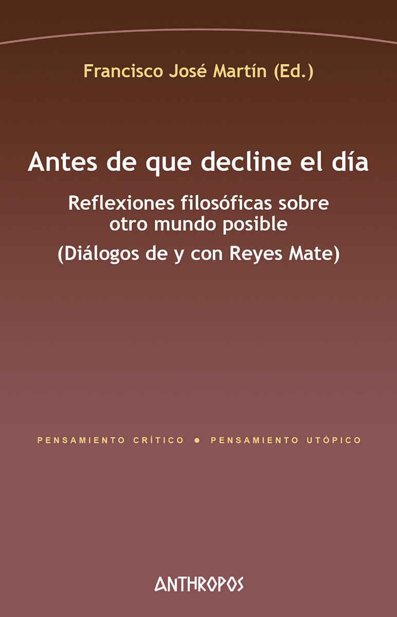 ANTES DE QUE DECLINE EL DÍA: portada