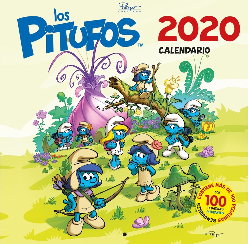 CALENDARIO LOS PITUFOS 2020: portada