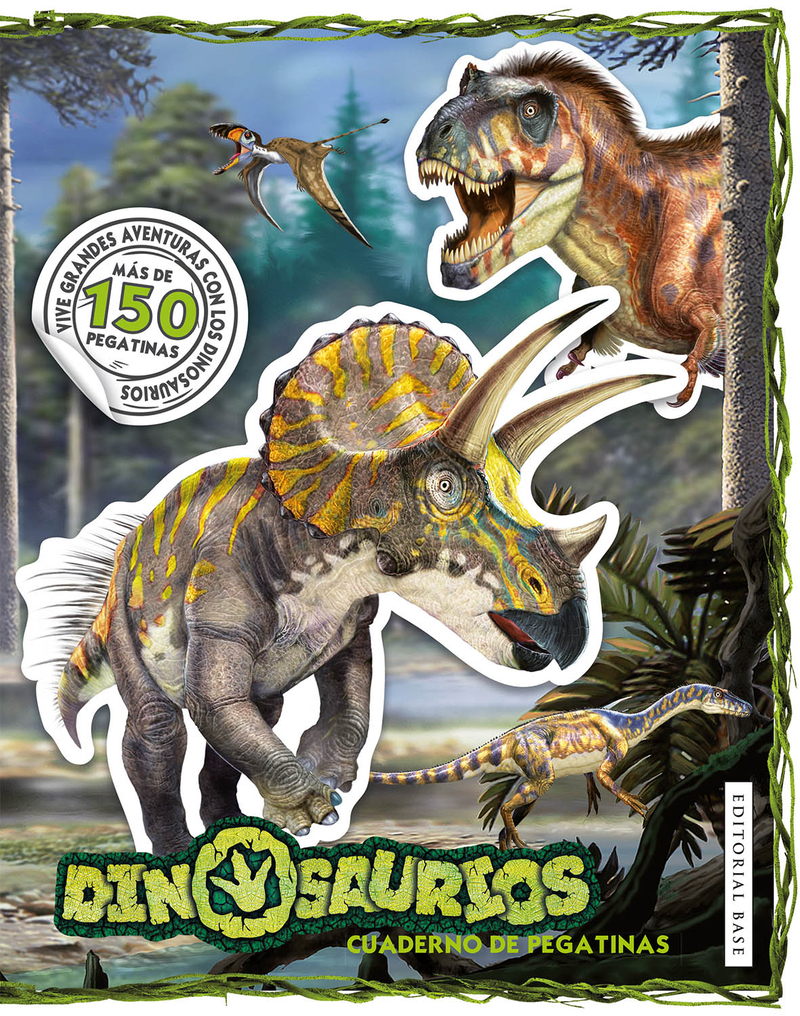 Dinosaurios. Cuaderno de pegatinas: portada