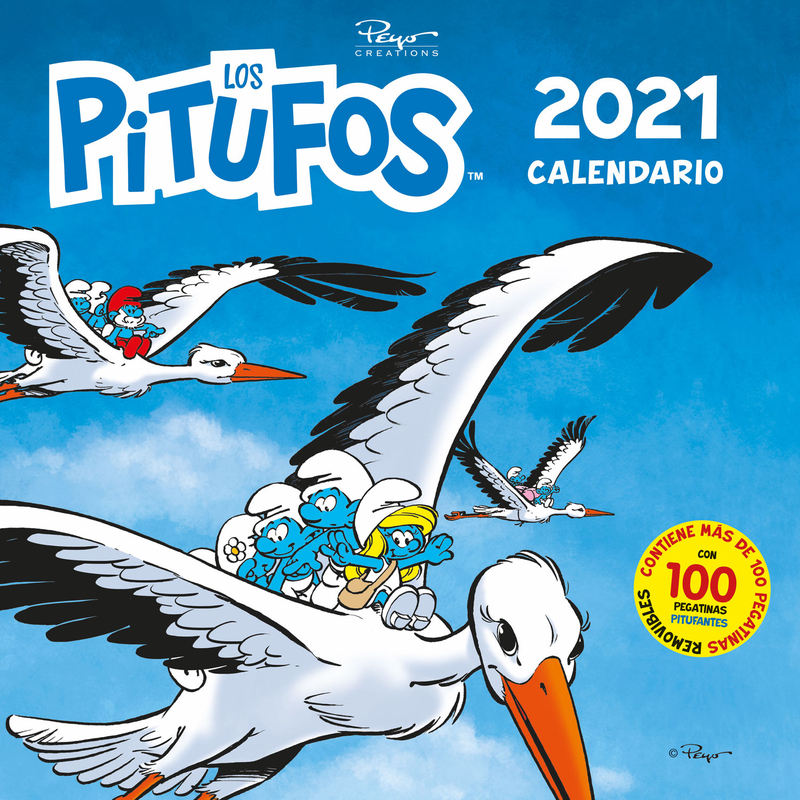 Calendario los Pitufos 2021: portada