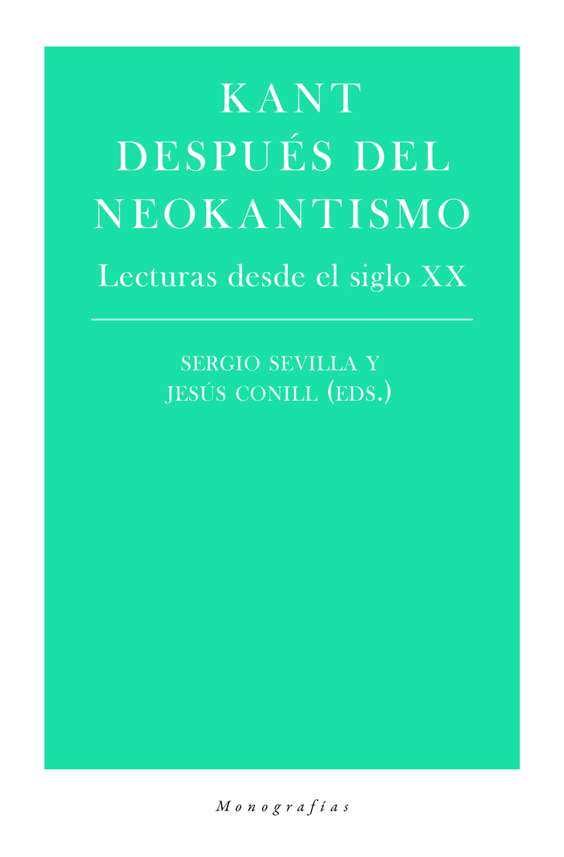 KANT DESPUES DEL NEOKANTISMO: portada