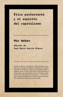 Ética protestante y el espíritu del capitalismo (NE): portada