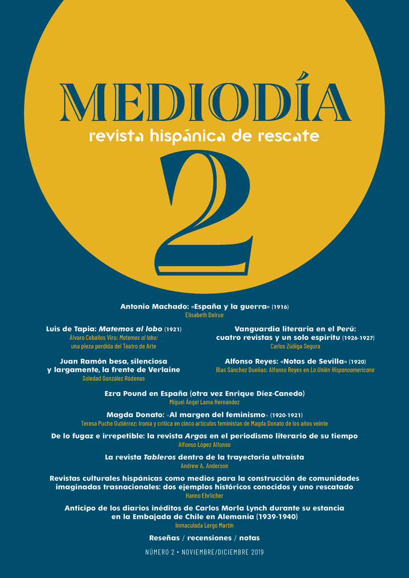 MEDIODA. REVISTA HISPNICA DE RESCATE. 2: portada