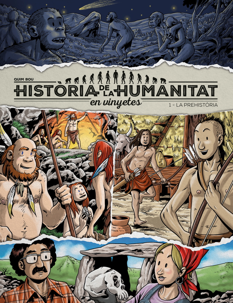 Histria de la humanitat en vinyetes vol. 1. La Prehistria: portada