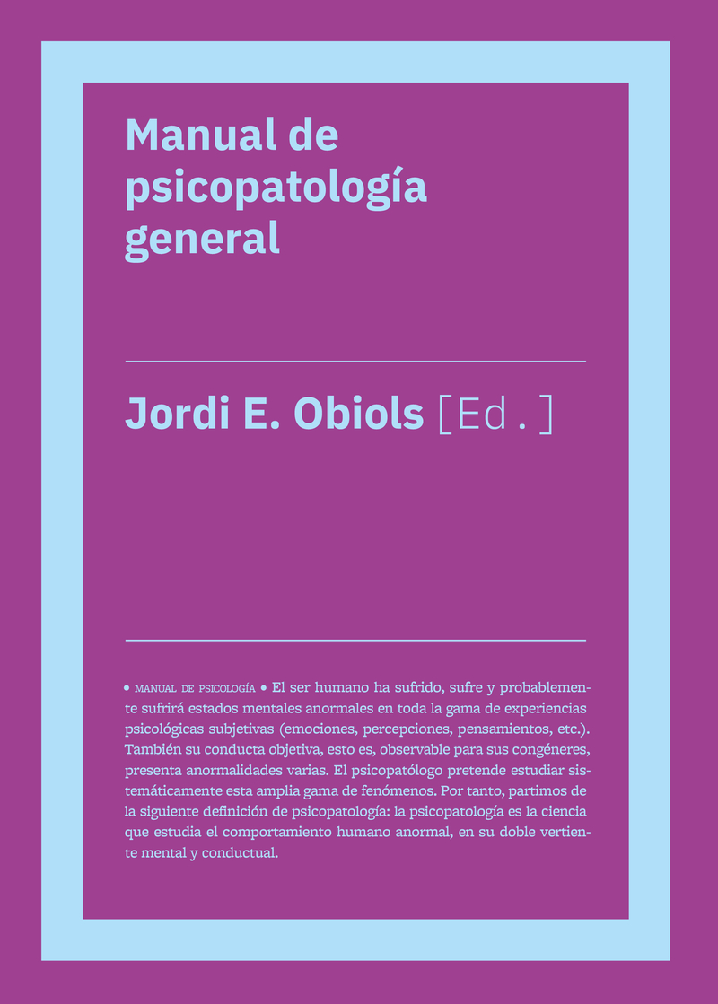 Manual de psicopatología general (2da ED): portada