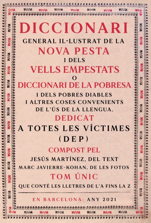 Diccionari general il·lustrat de la nova pesta: portada