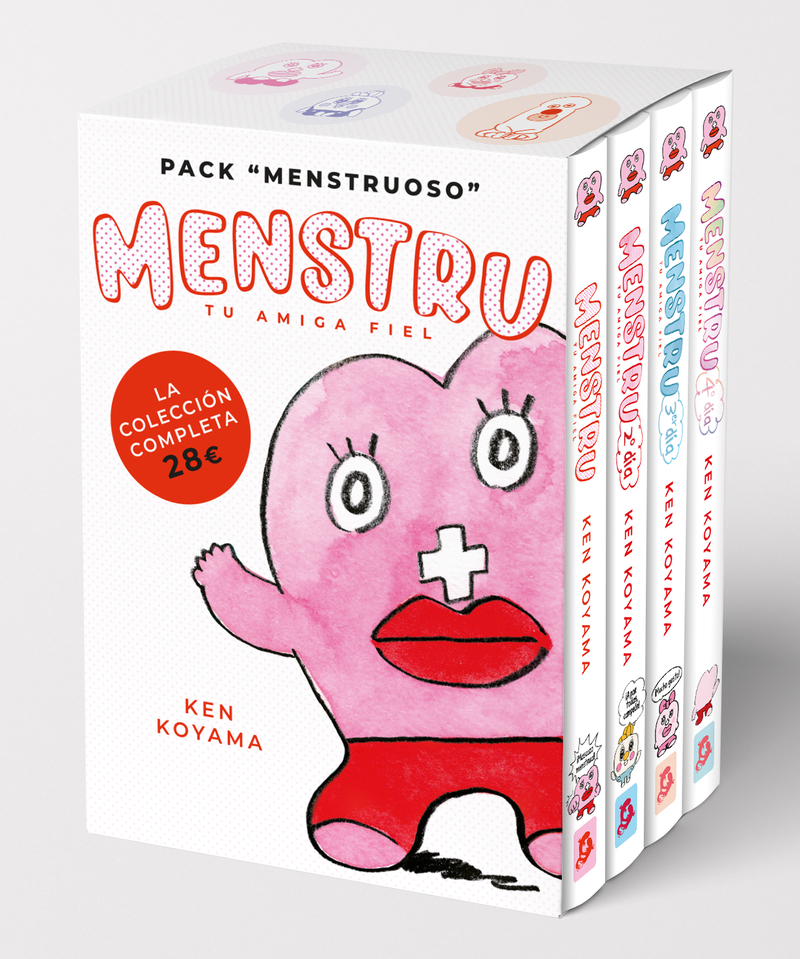 Pack menstruoso: Menstru, tu amiga fiel, vol.1-4: portada