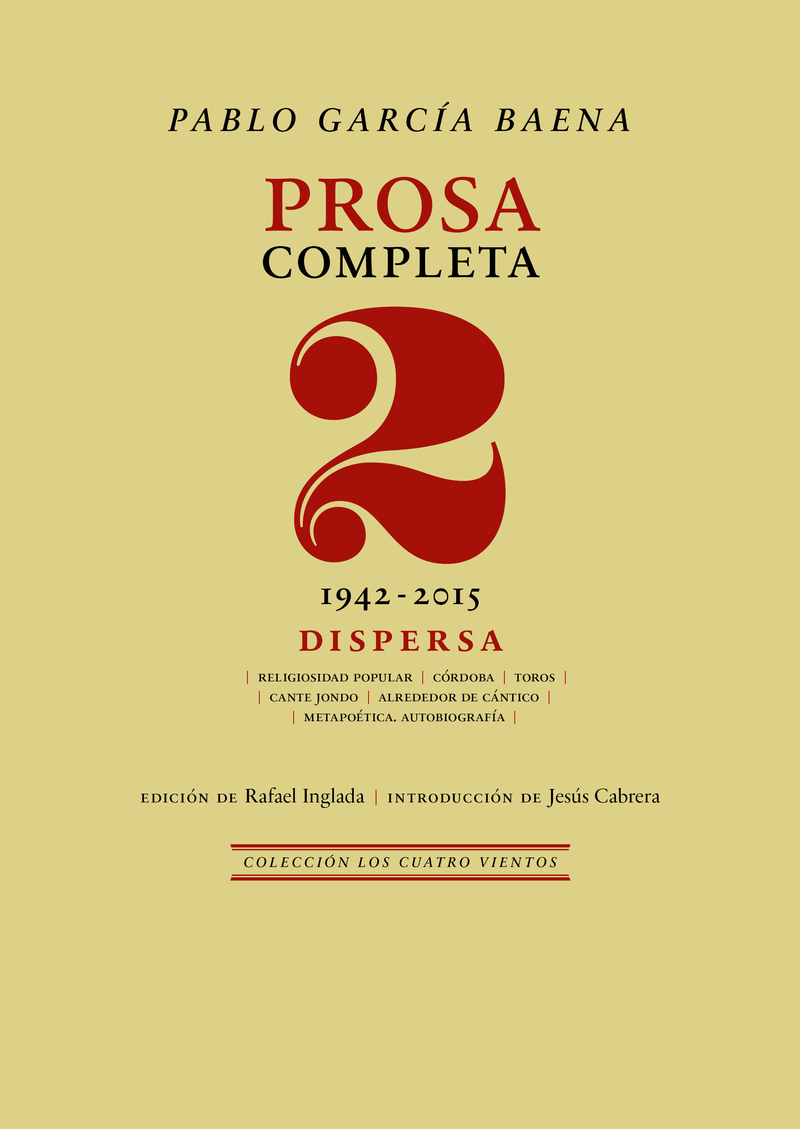 Prosa completa, 2: portada