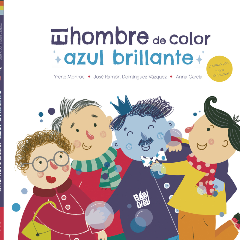 El hombre de color azul brillante: portada