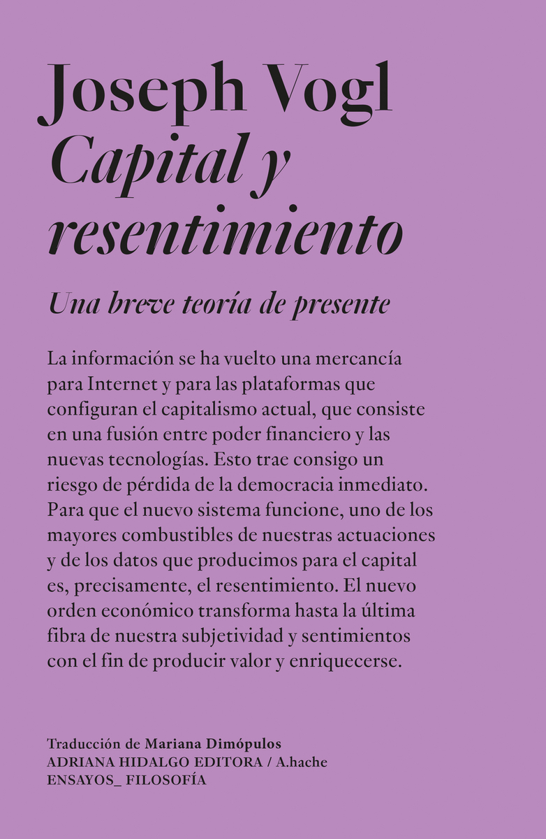 Capital y resentimiento: portada