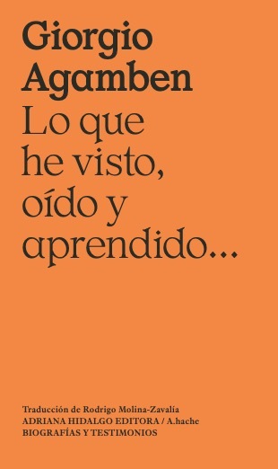 Lo que he visto, oído y aprendido...: portada