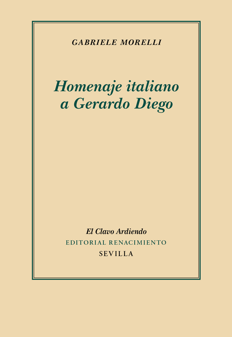 Homenaje italiano a Gerardo Diego: portada