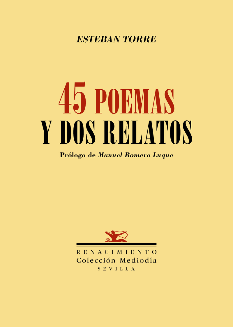 Cuarenta y cinco poemas y dos relatos: portada