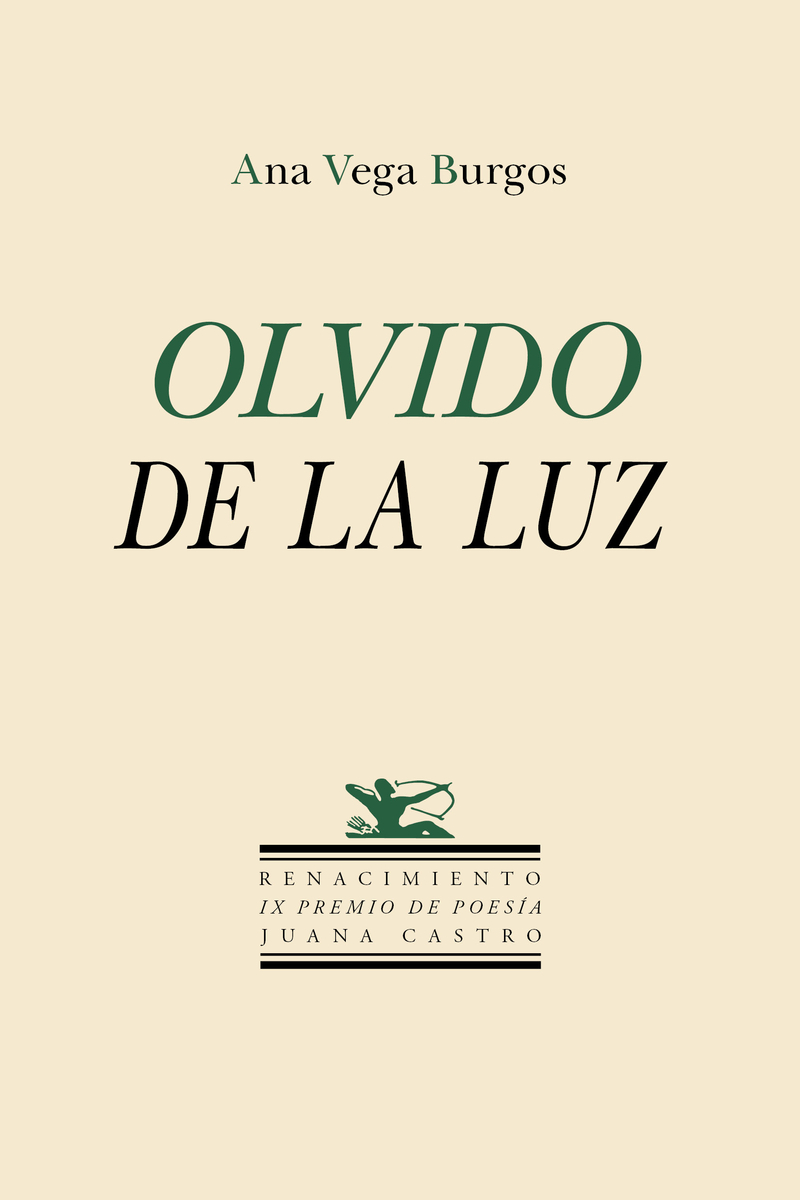 Olvido de la luz: portada