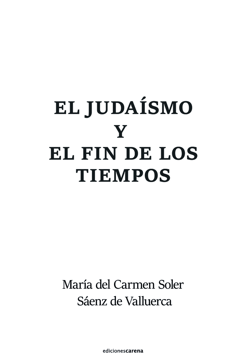 El judaísmo y el fin de los tiempos: portada
