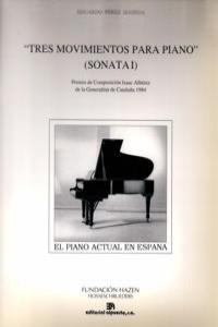 TRES MOVIMIENTOS PARA PIANO (SONATA I): portada